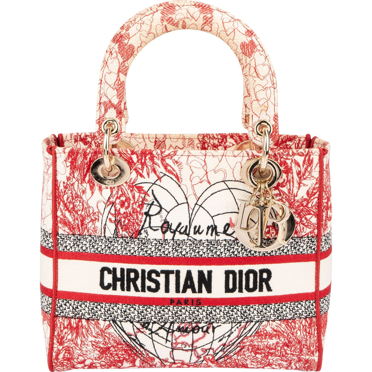 Dior D-Lite D-Royaume d'Amour aus besticktem Canvas – Vorderansicht