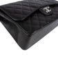 Chanel Quilted Caviar Leather Palladium Double Flap Jumbo Crossbody Bag