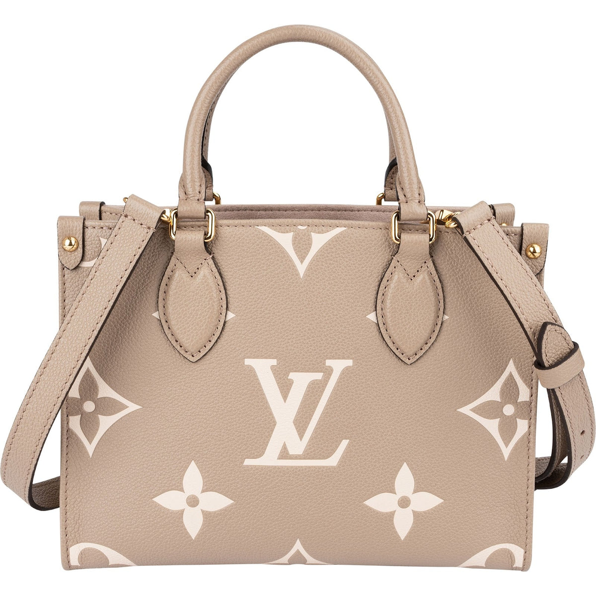 Louis Vuitton Leather Monogram Empreinte Bicolor OnTheGo PM Handbag