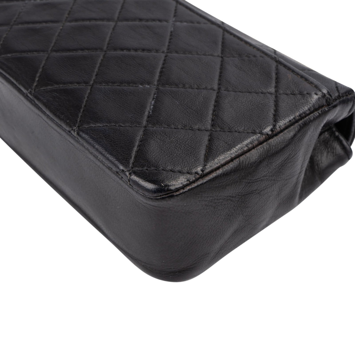 Chanel Quilted Lambskin 24K Gold Mini Square Single Flap Crossbody Bag