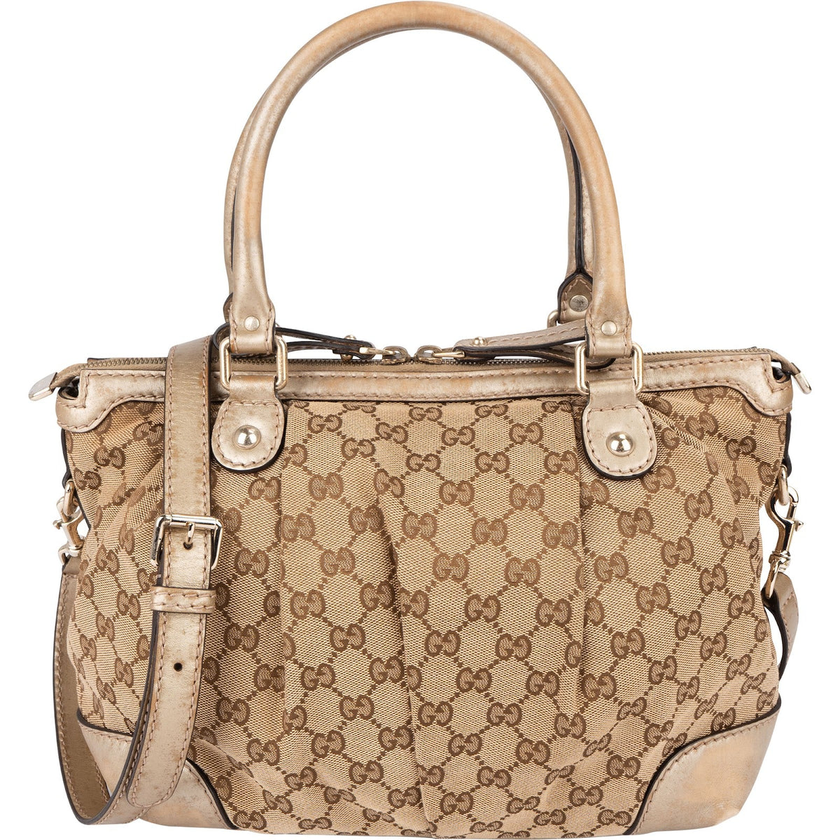 Gucci Monogram GG Canvas Sukey Satchel Handbag