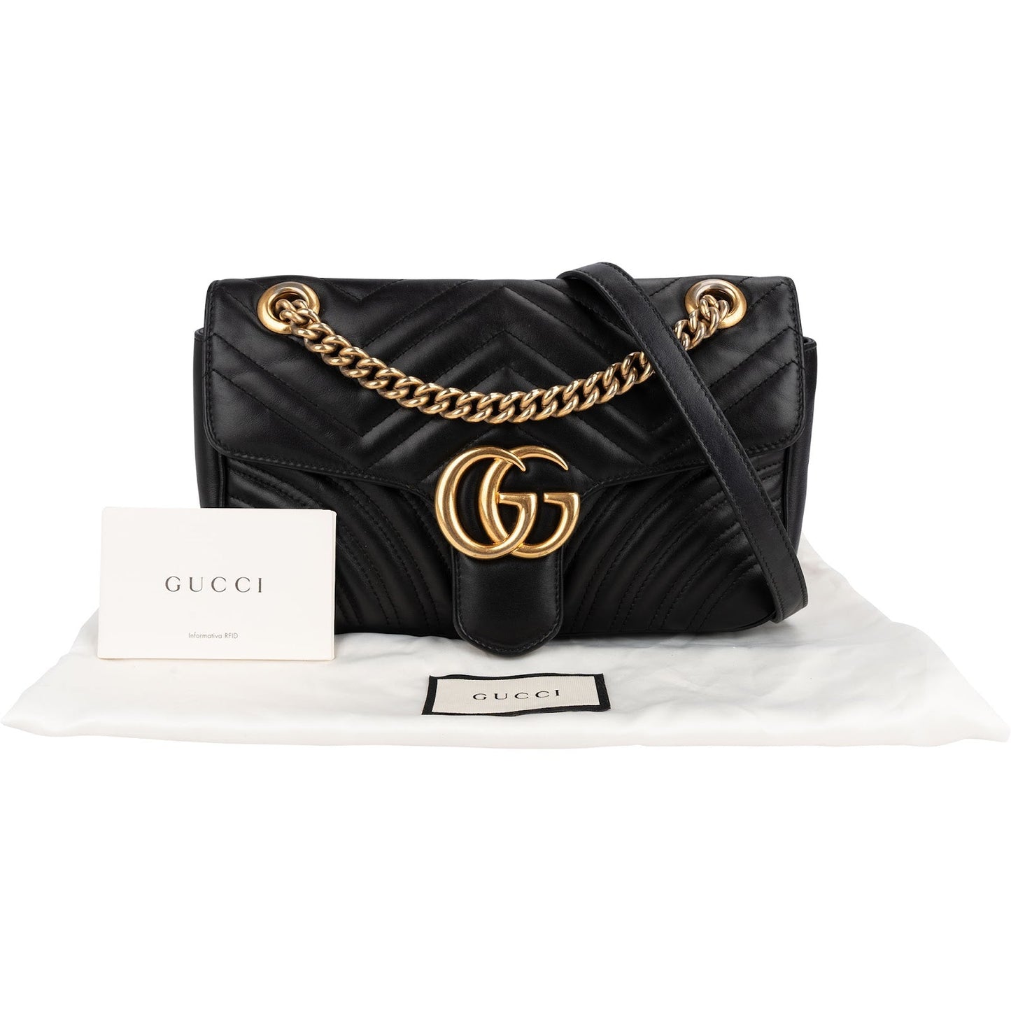 Gucci Matelassé Leather GG Marmont Shoulder Crossbody Bag