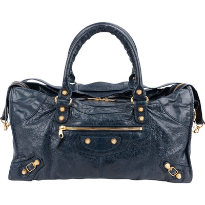 Balenciaga Blue Leather City Handbag