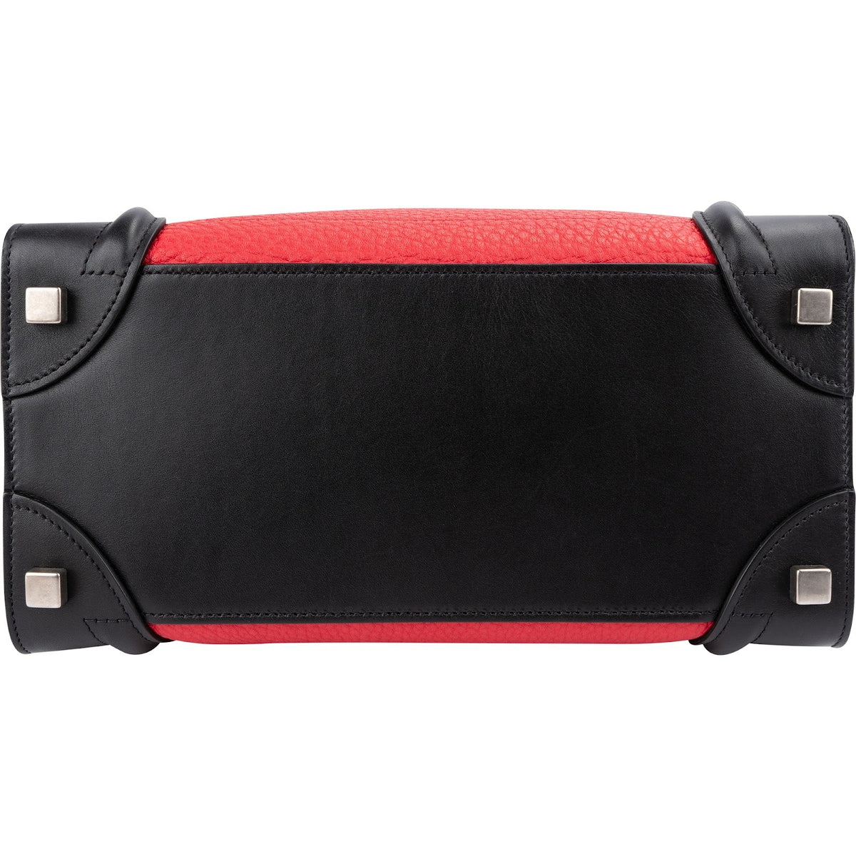 Céline Tricolor Grained Smooth Calfskin Suede Luggage Handbag