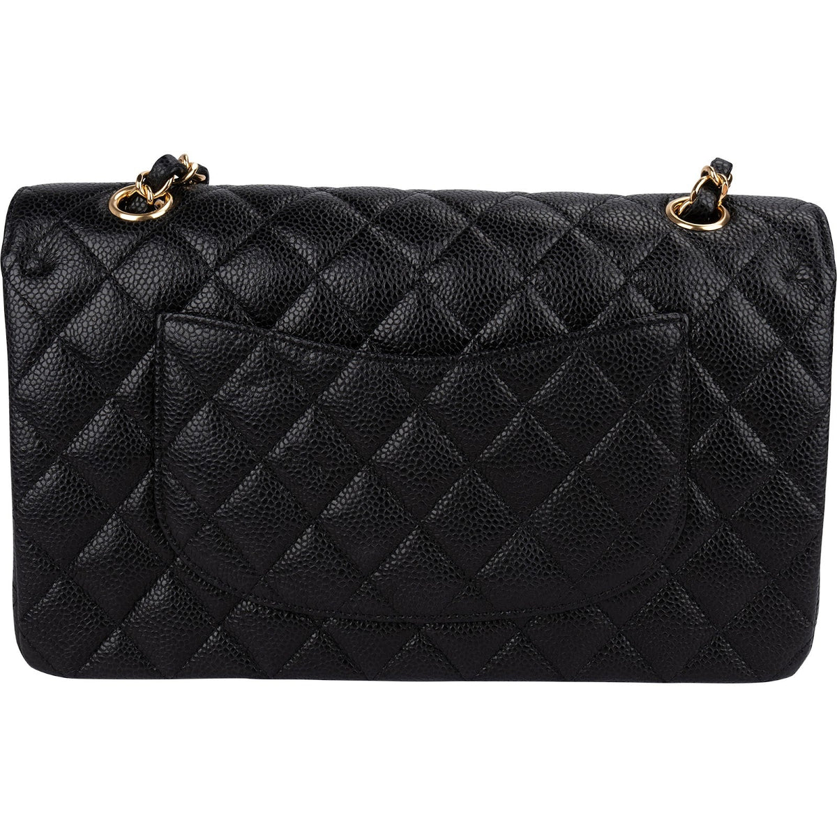Chanel Quilted Caviar Leather Medium Double Flap Shoulder Bag