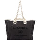 Chanel Denim Deauville Tote Shoulder Bag