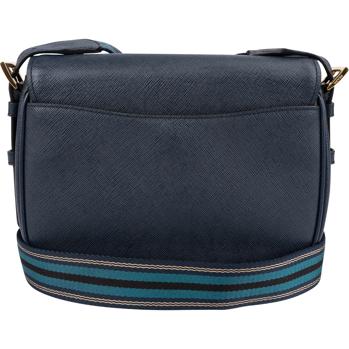 Prada Blue Saffiano Leather Shoulder Crossbody Bag