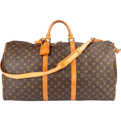 Louis Vuitton Monogram Canvas Keepall 60 Bandoulière Travel Bag