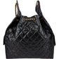 Chanel 25 Quilted Lambskin Drawstring Bucket Shoulder Bag Medium