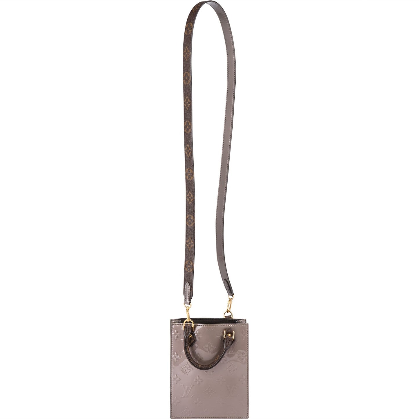 Louis Vuitton Monogram Vernis Petit Sac Plat Handbag