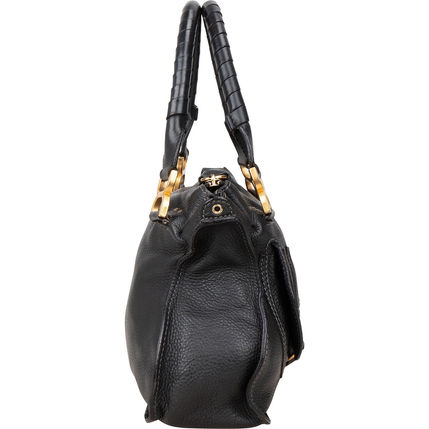 Chloé Grained Calfskin Leather Medium Marcie Satchel Handbag
