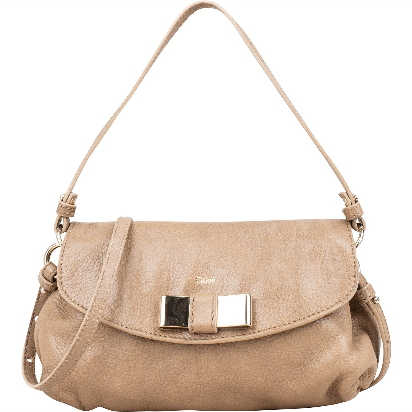 Chloé Leather Lily Bow Pochette Handbag