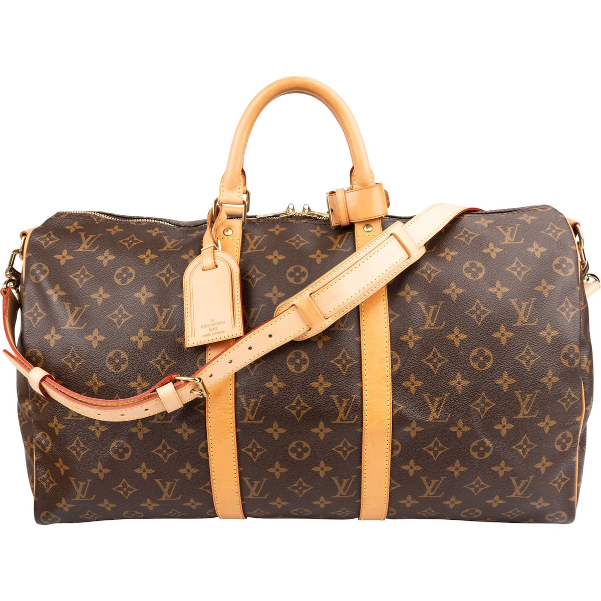 Louis Vuitton Monogram Canvas Keepall 50 Bandoulière Travel Bag