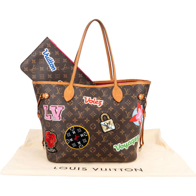 Louis Vuitton Monogram Canvas Illustre LV World Neverfull MM Shoulder Bag