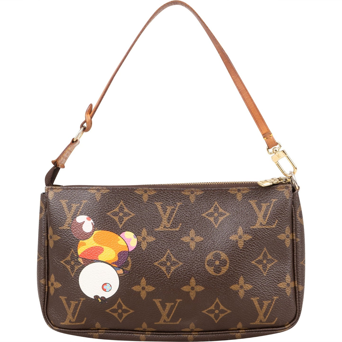 Louis Vuitton Monogram Canvas Limited Edition Takashi Murakami Panda Pochette Accessoires Handbag