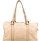 Gucci Beige Guccissima Leather Web GG Boston Shoulder Bag