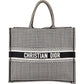 Christian Dior Houndstooth Monogram Canvas Book Tote Handbag