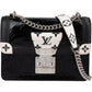 Louis Vuitton Monogram Canvas Black & White Vernis Leather Wynwood Trunk Crossbody Bag