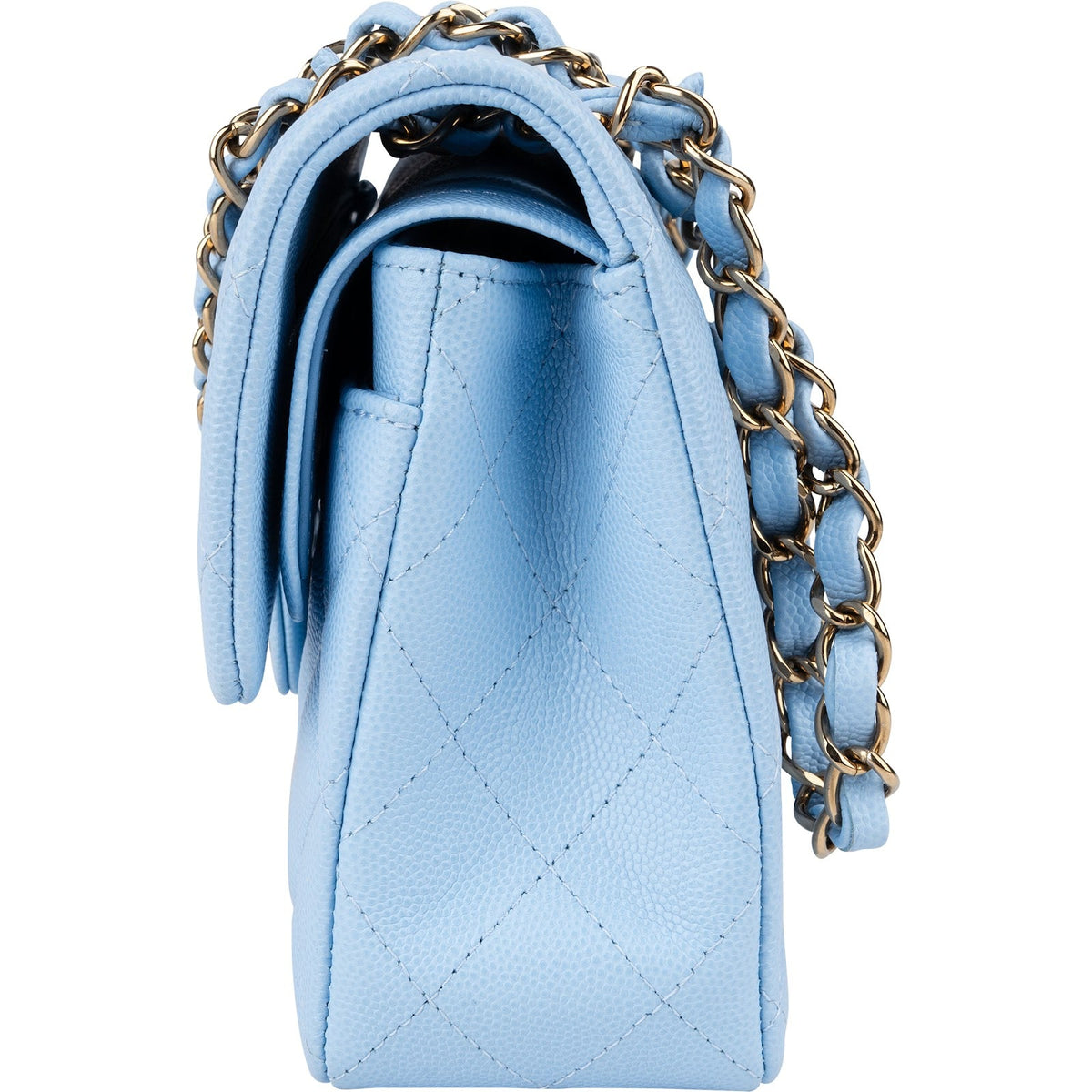 Chanel Quilted Caviar Leather Small Double Flap Shoulder Bag