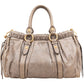 Miu Miu Vitello Lux Gathered Satchel Handbag