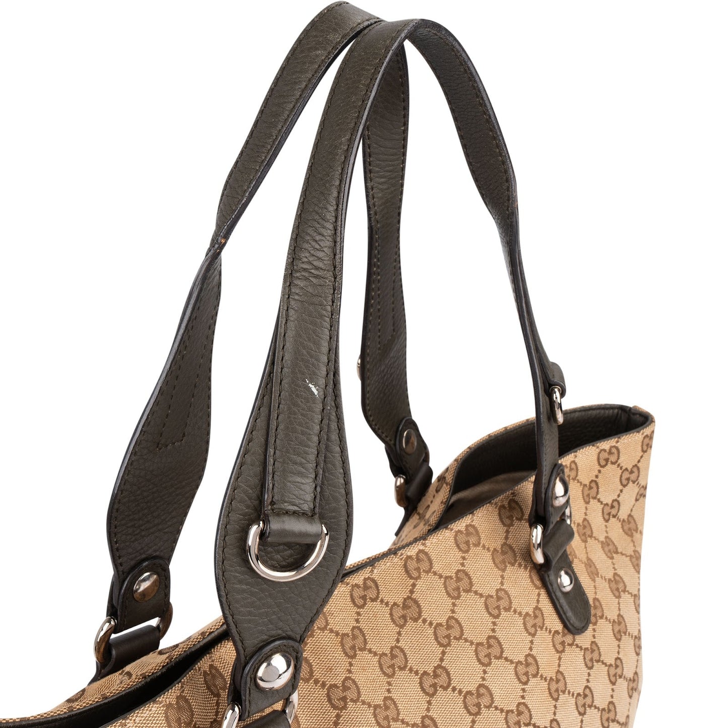 Gucci Monogram GG Horsebit Tote Shoulder Bag