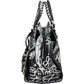 Balenciaga Graffiti Print Leather Neo Cagole City Handbag