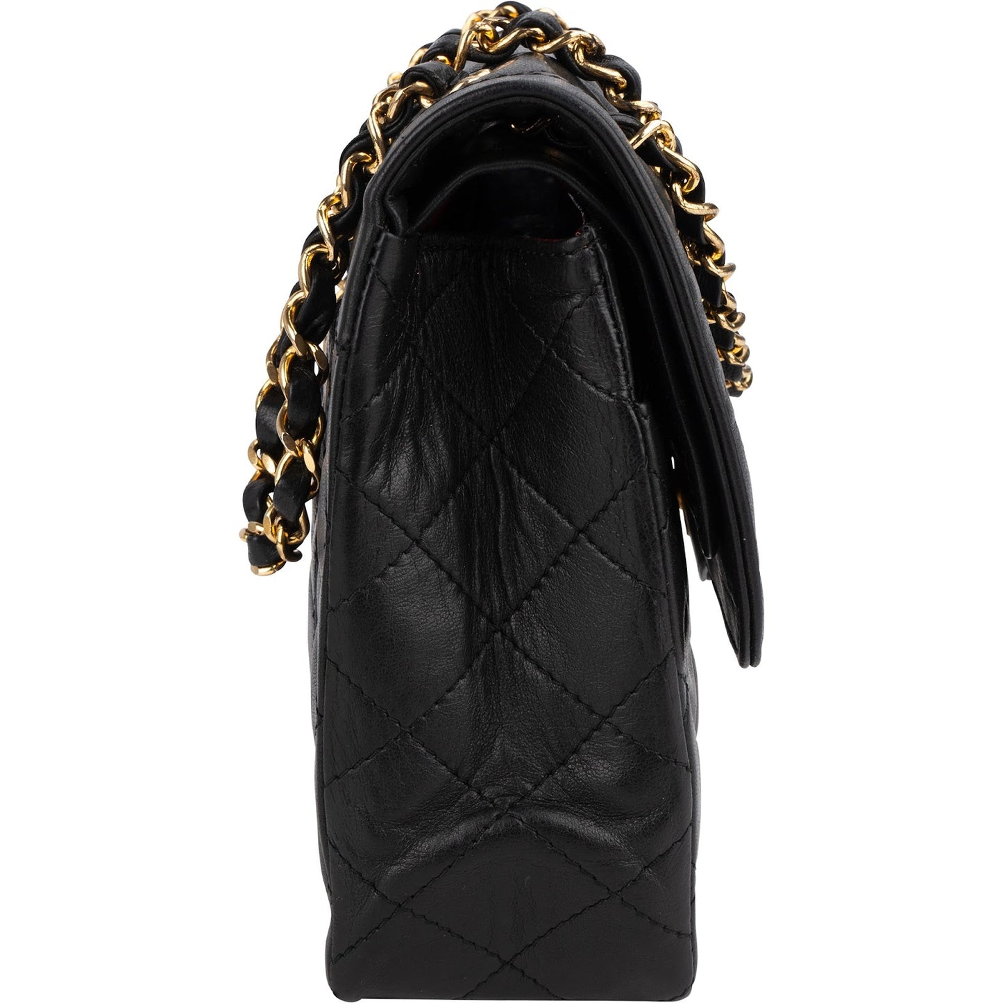 Chanel Quilted Lambskin Bicolor Double Flap Shoulder Bag
