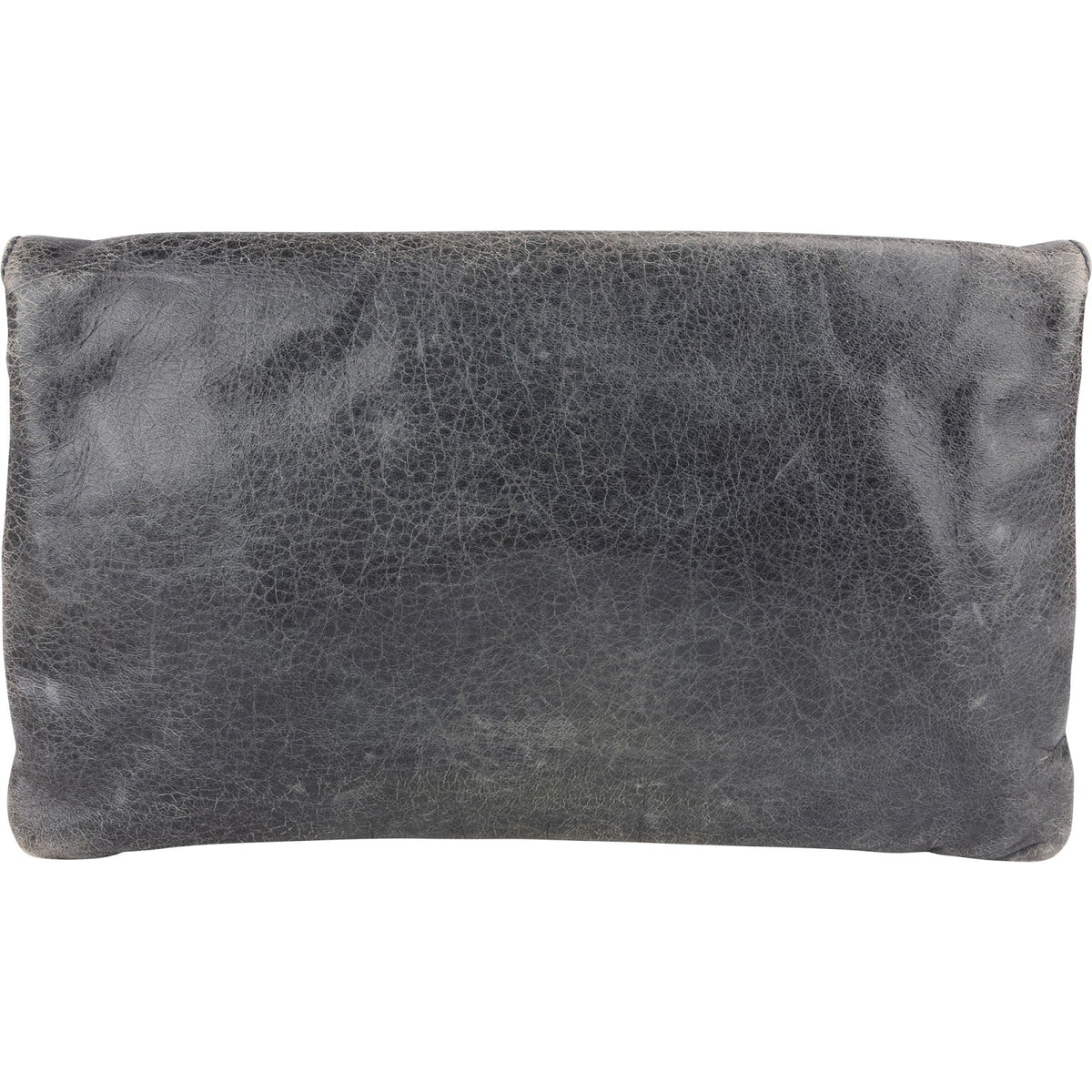 Balenciaga Grey Blue Leather GHW Envelope City Clutch