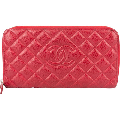 Chanel Quilted Caviar Leather CC Wallet