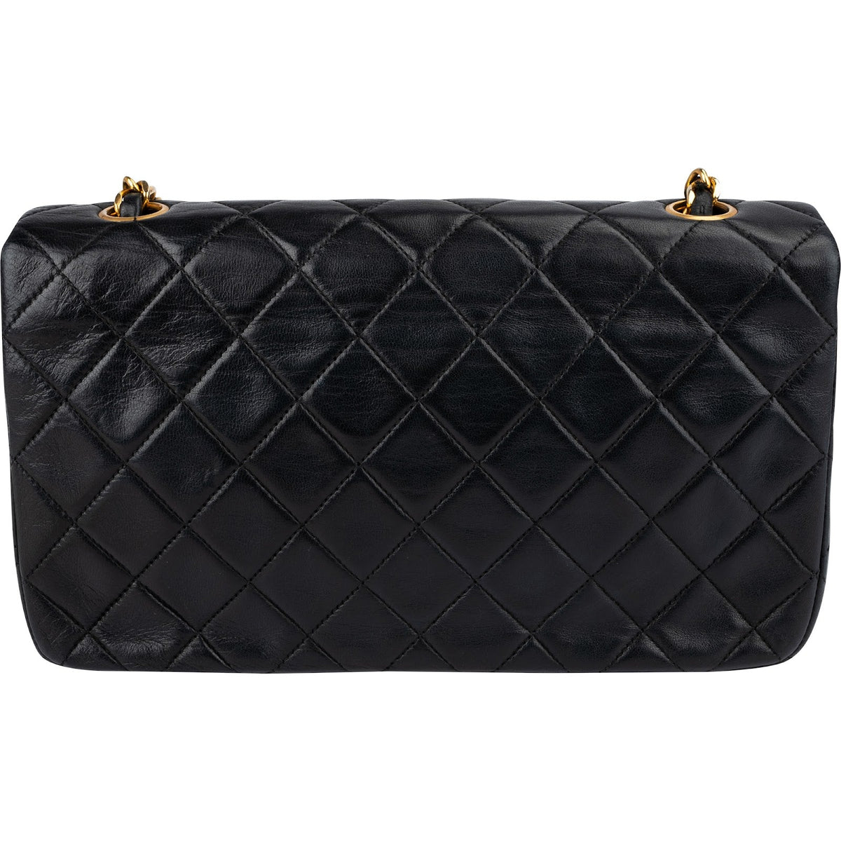 Chanel Quilted Lambskin 24K Gold Single Flap Crossbody Bag