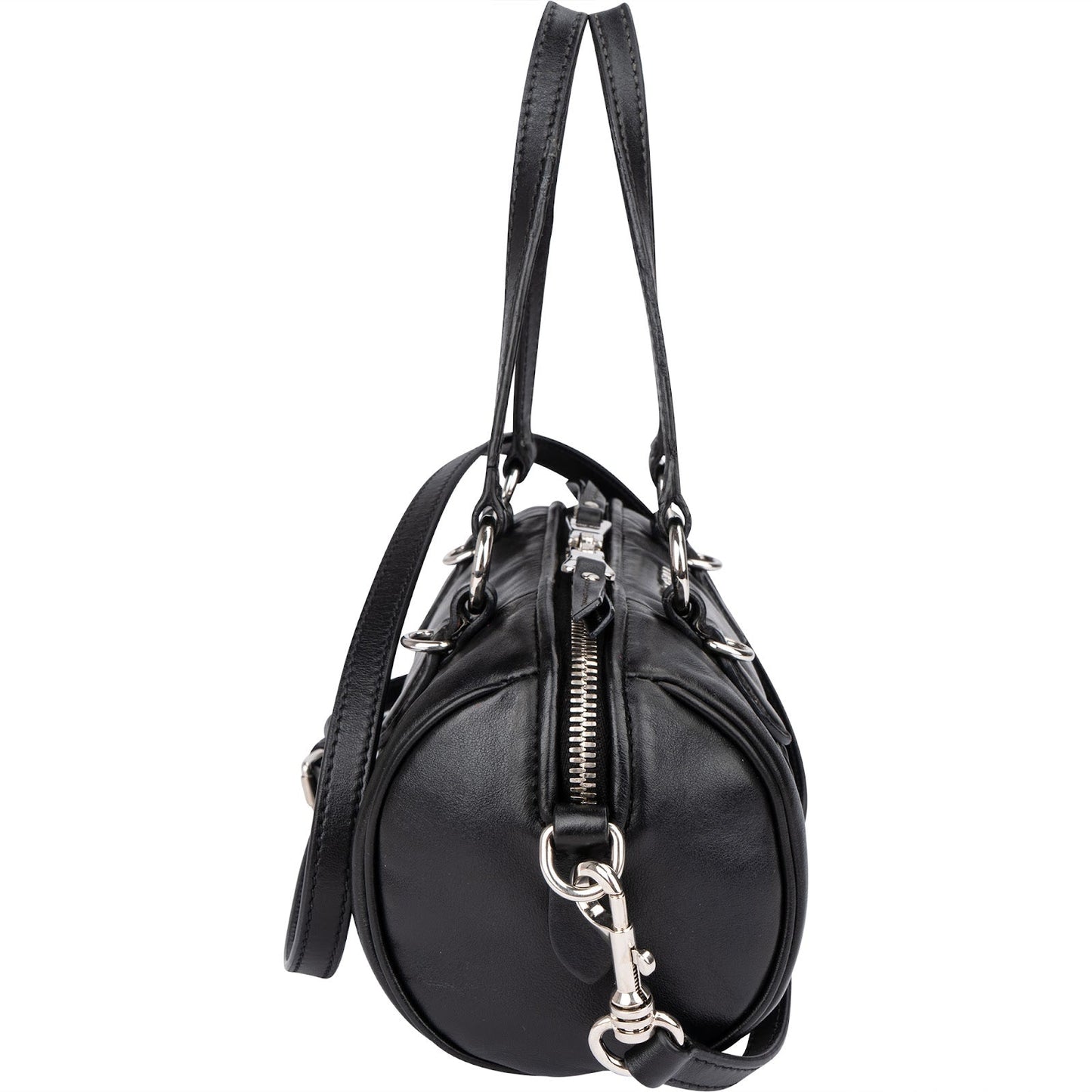 Miu Miu Soft Calf Leather Mini Boston Crossbody Handbag