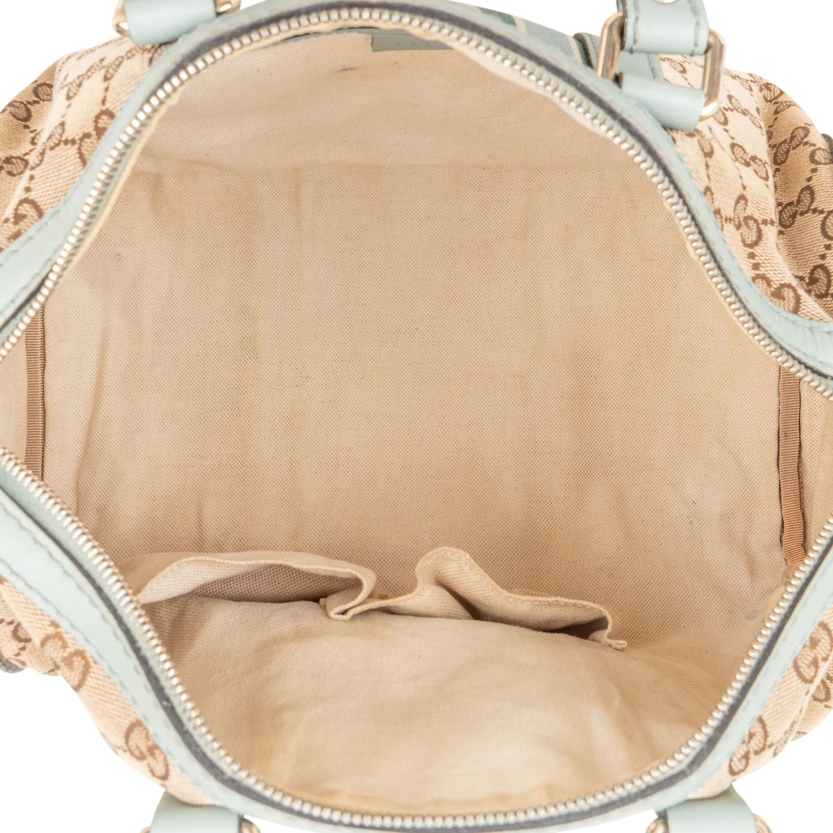 Gucci Monogram GG Canvas Vintage Web Boston Bag Handbag