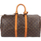 Louis Vuitton Monogram Canvas Keepall 45 Travel Bag