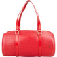 Louis Vuitton Red Epi Leather Soufflot Handbag