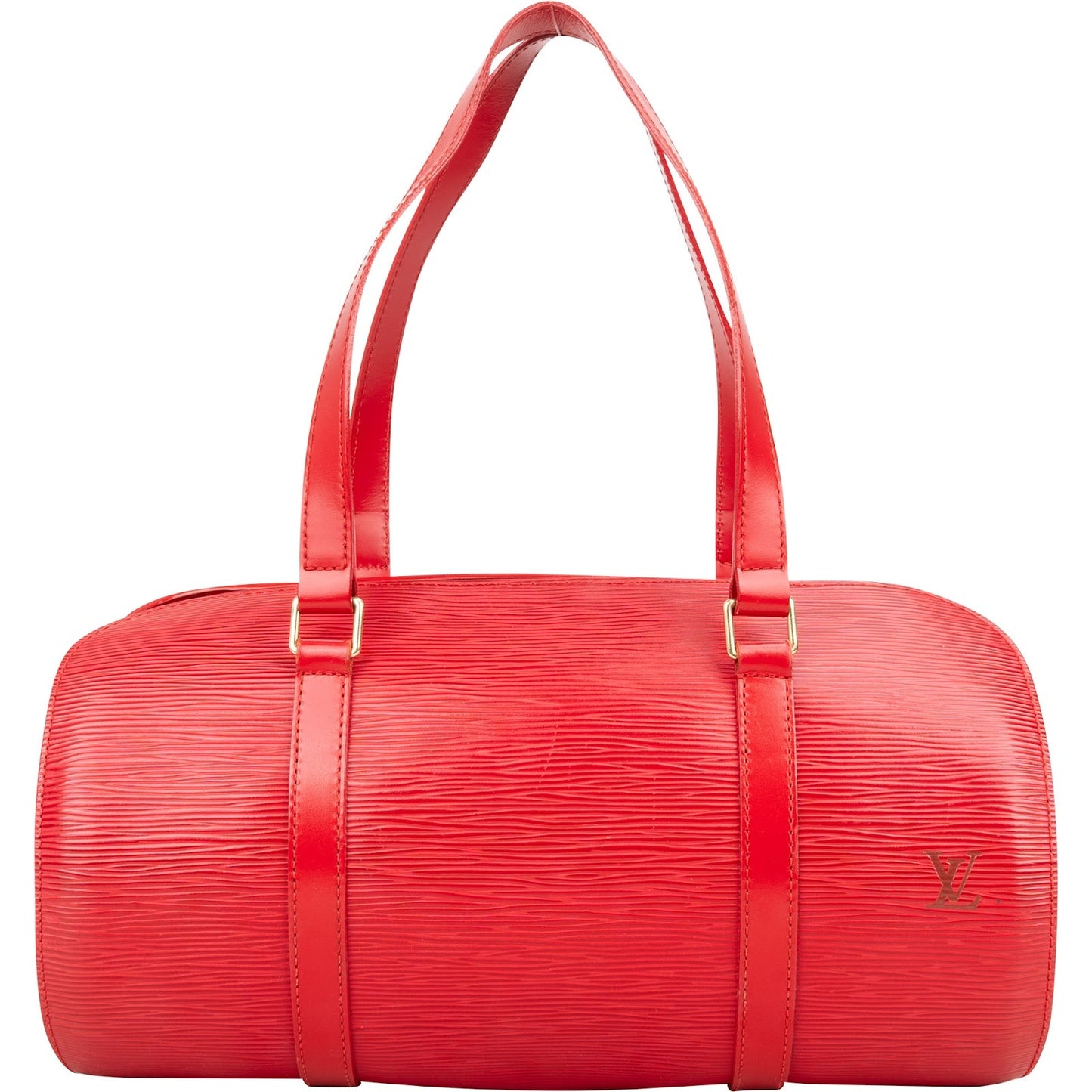 Louis Vuitton Red Epi Leather Soufflot Handbag