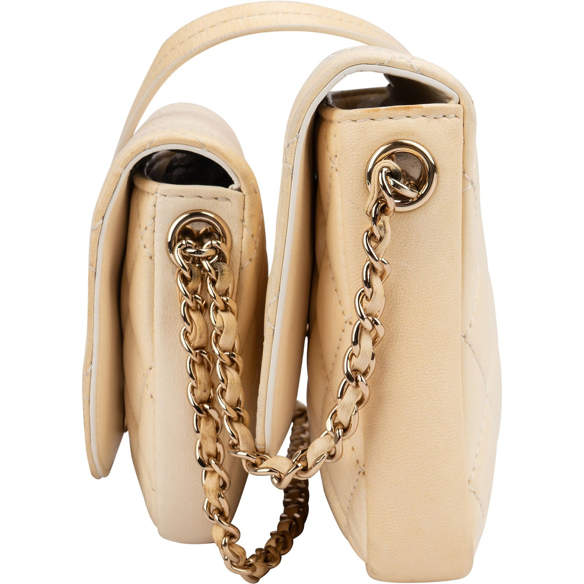 Chanel Multi-Pochette Small Single Flap aus gestepptem Lammleder – Ansicht 5