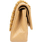 Chanel Quilted Lambskin 24K Medium Gold Double Flap Shoulder Bag
