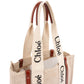 Chloé Canvas Medium Woody Tote Shoulder Bag