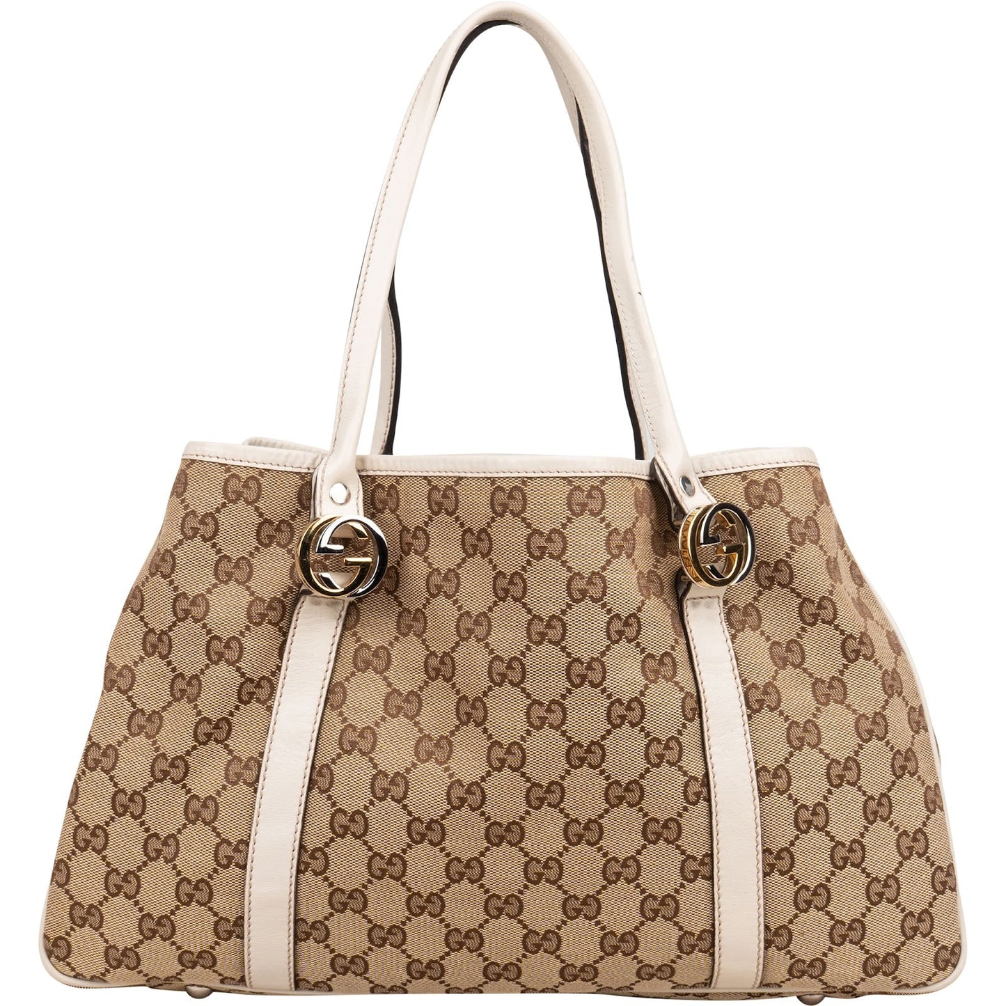 Gucci Monogram GG Twin Interlocking G  Shoulder Bag