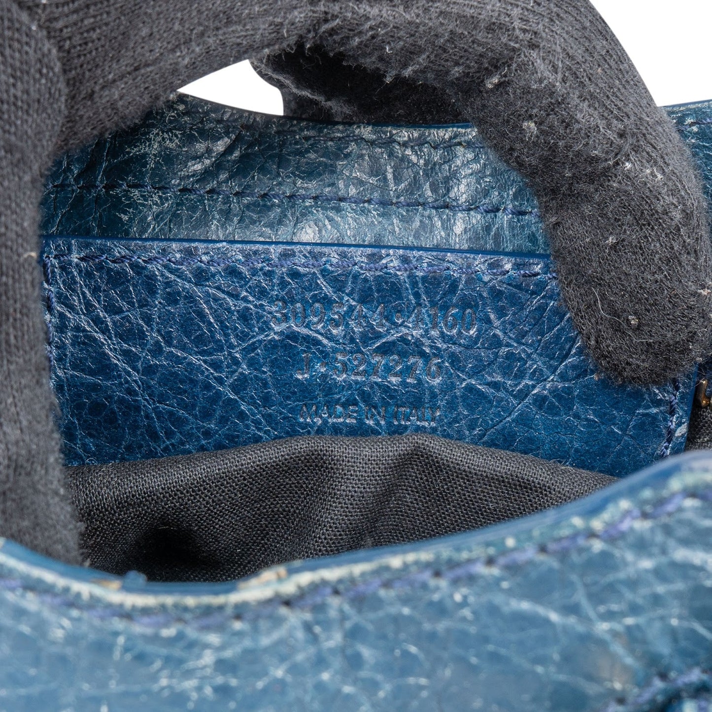 Balenciaga Blue Leather Mini City Handbag