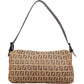 Fendi Monogram Zucca Canvas Baguette Shoulder Bag