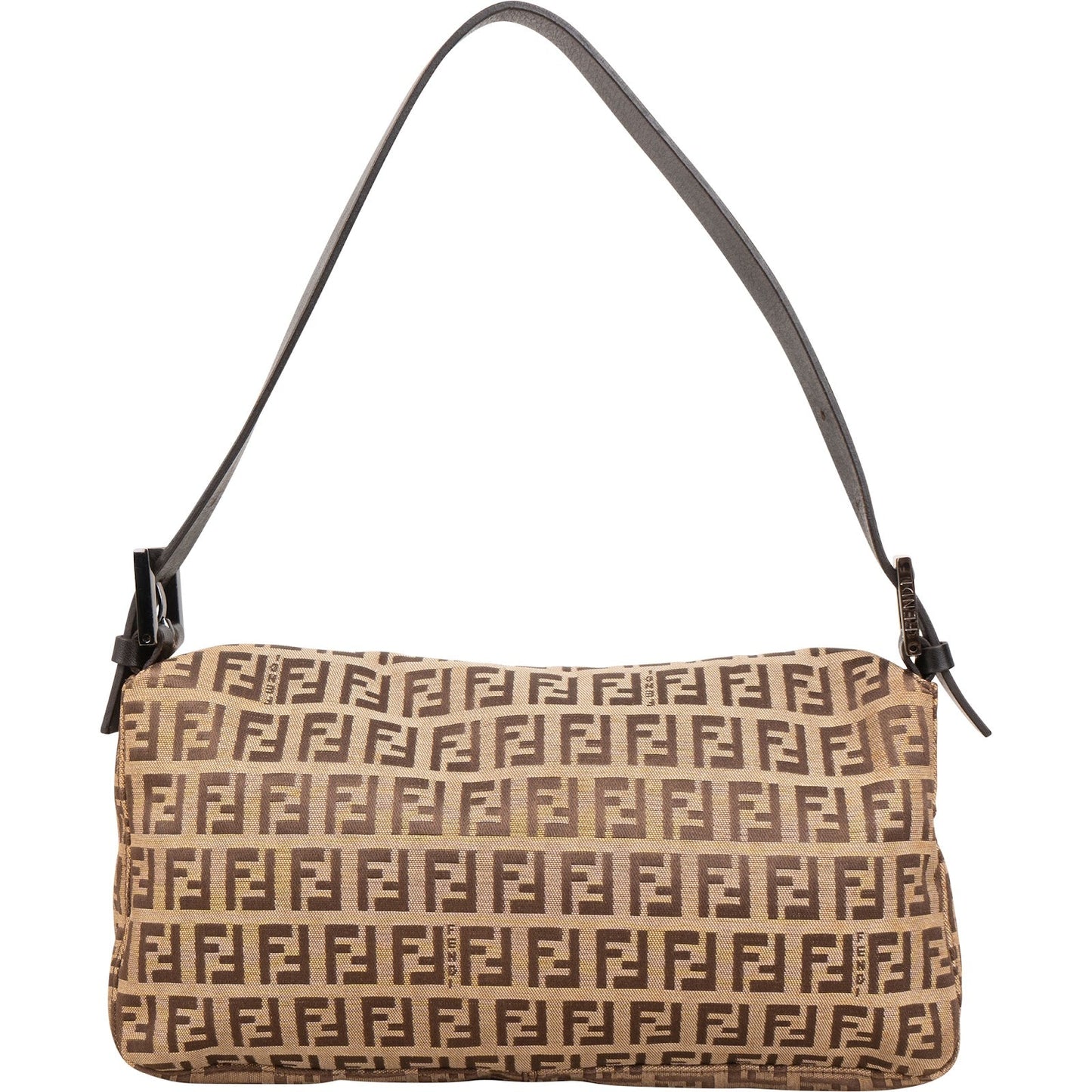 Fendi Monogram Zucca Canvas Baguette Shoulder Bag
