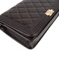 Chanel Quilted Caviar Leather Boy Wallet On Chain Crossbody Bag