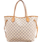 Louis Vuitton Monogram Damier Azur Canvas Neverfull MM Shoulder Bag