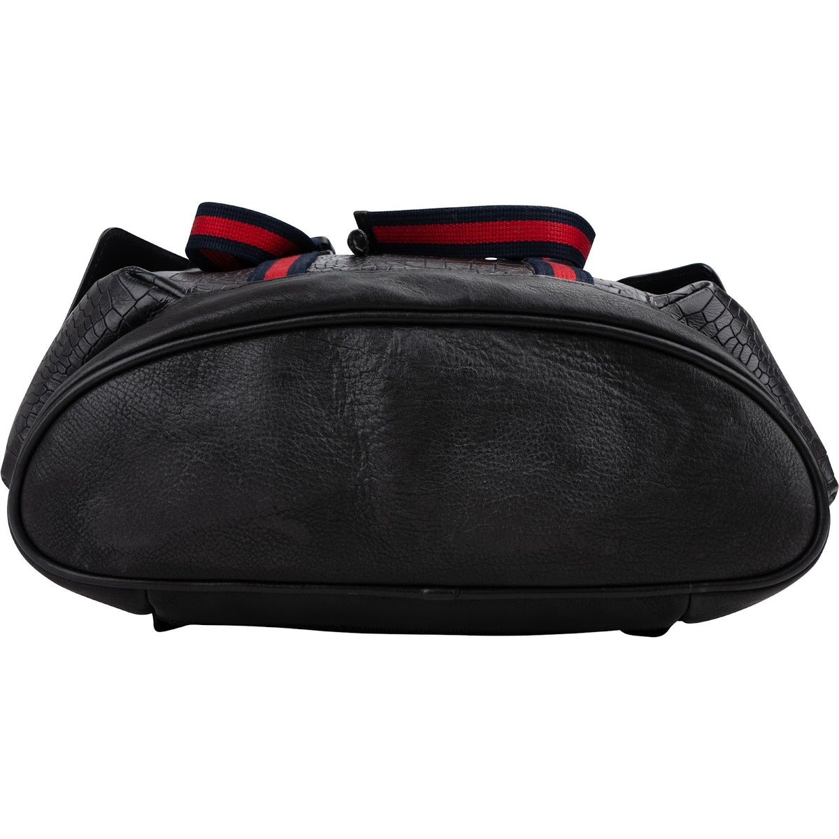 Gucci Web Backpack aus Leder in Krokooptik – Ansicht 6