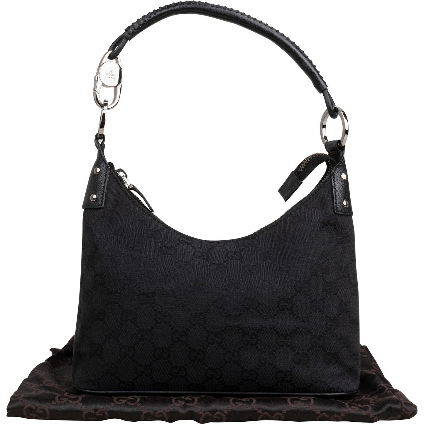 Gucci Monogram GG Canvas Small Hobo Shoulder Bag