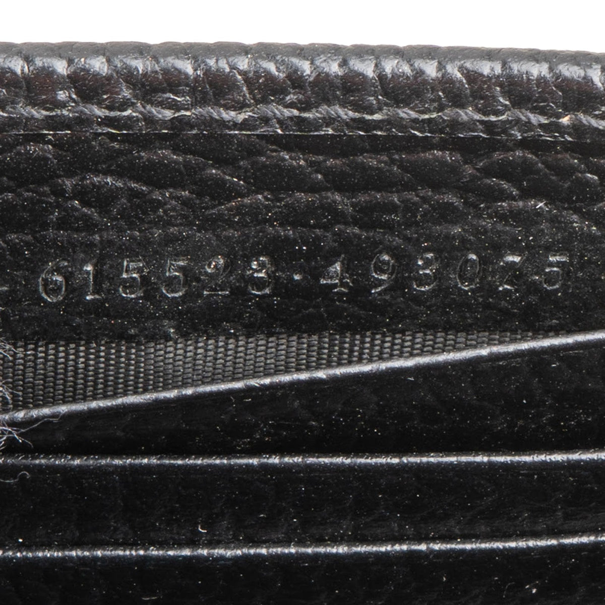 Gucci Grained Leather Interlocking GG Wallet On Chain Crossbody Bag