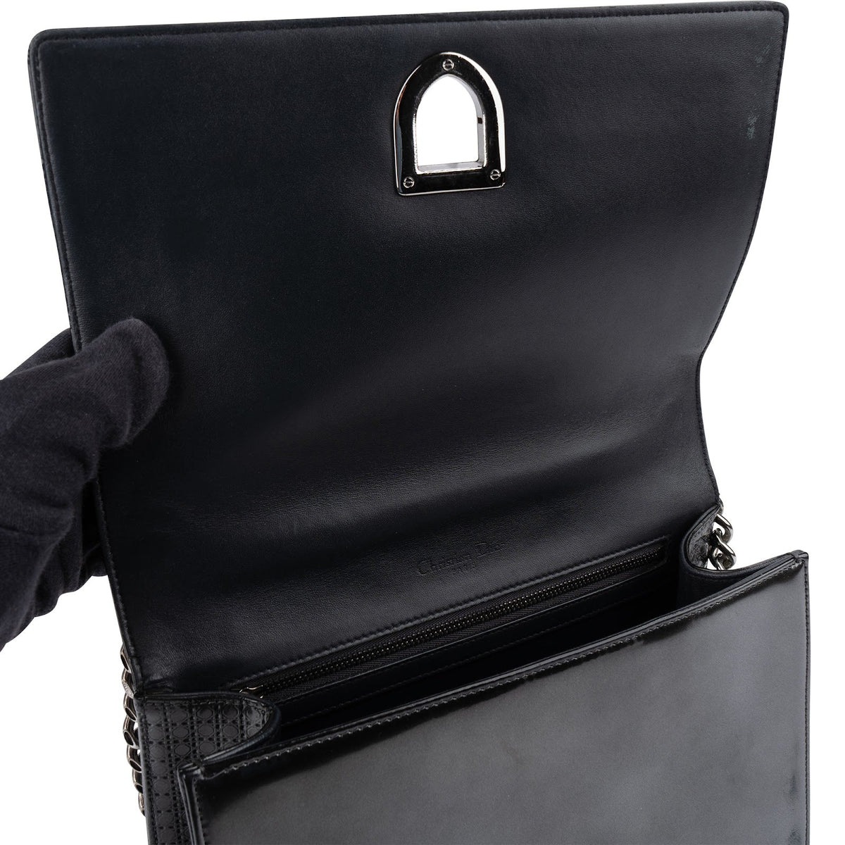 Christian Dior Embossed Cannage Diorama Flap Crossbody Bag