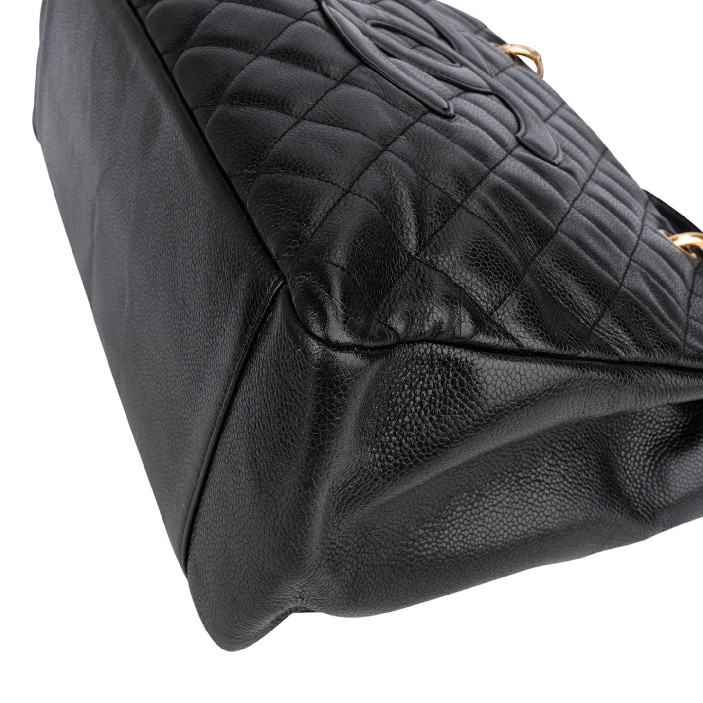 Chanel Quilted Caviar Leather Grand Shopping Tote Shoulder Bag