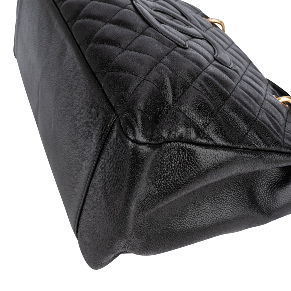 Chanel Quilted Caviar Leather Grand Shopping Tote Shoulder Bag